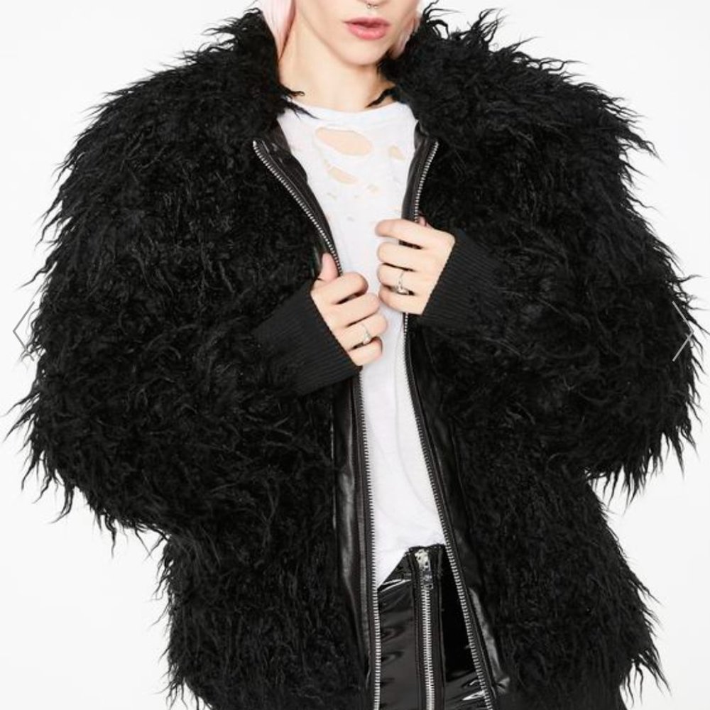 Current Mood MIDNIGHT MONSTER SHAGGY JACKET